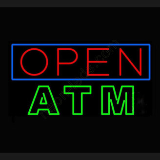 ATM neon open sign