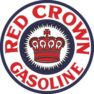 Red Crown Gasoline Acrylic Panel Sign