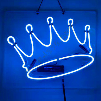 Blue Crown Neon Sign