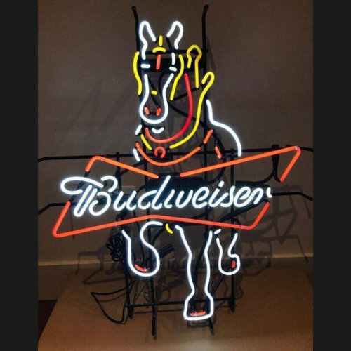 Clydesdale Horse neon beer sign