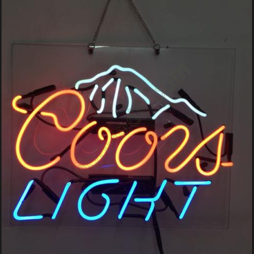 Coors Light Mountain Neon  Beer Sign