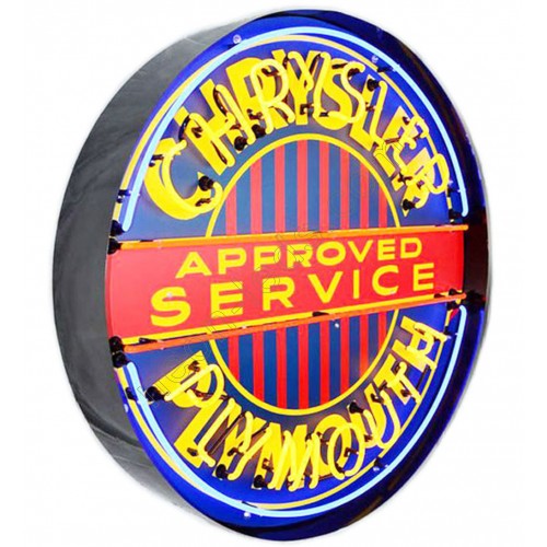 CHRYSLER/PLYMOUTH NEON SIGN in steel can,WL-SC015
