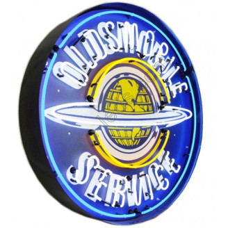 OLDSMOBILE SERVICE NEON SIGN in steel