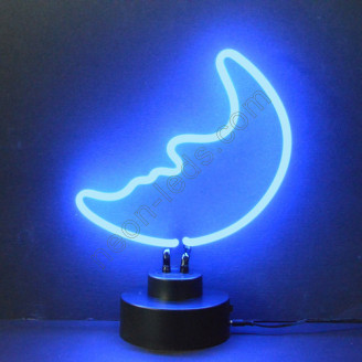 Blue Moon Neon Sculpture
