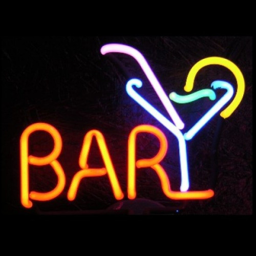 Bar martini neon sculpture