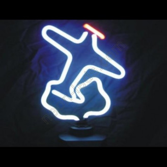 Airplane neon sculptures