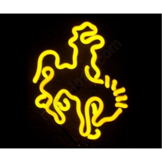 Bronco Rider Neon Sculpture