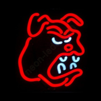 Bulldog neon sculpture
