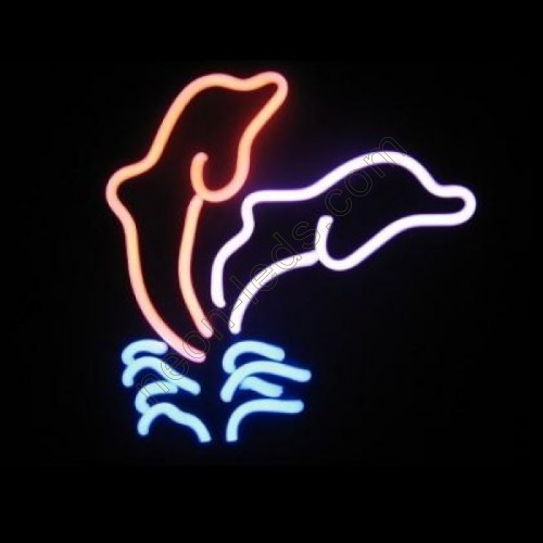 Double dolphin neon sculpture-WL-TN068