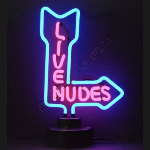 Live Nudes Table Neon Sign-WL-TN007