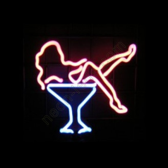 Martini girl neon sculpture
