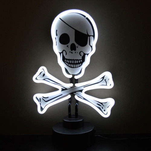 SKULL CROSSBONES NEON SCULPTURE