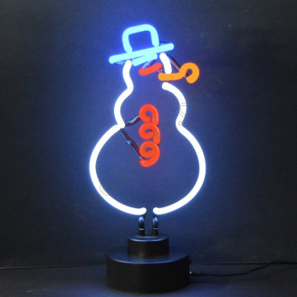 Snowman Christmas Neon Sculpture